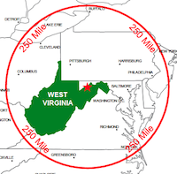 Image to illustrate the general location of Mineral County, WV.